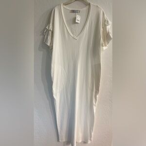 Free People Beach Ruffle Sleeve Oversized Maxi Dress.